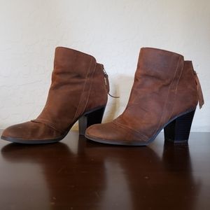 Ankle Boots, Leather, 3 1/4" Heel, Bar III JILLIAN